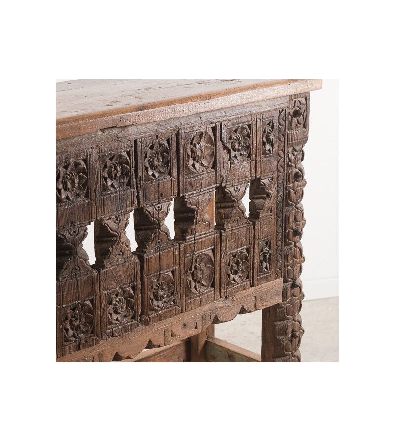 Console en bois massif sculptée
