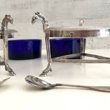 Salières en argent massif (950°/°°°) poinçon 1er coq, époque Empire Consulat