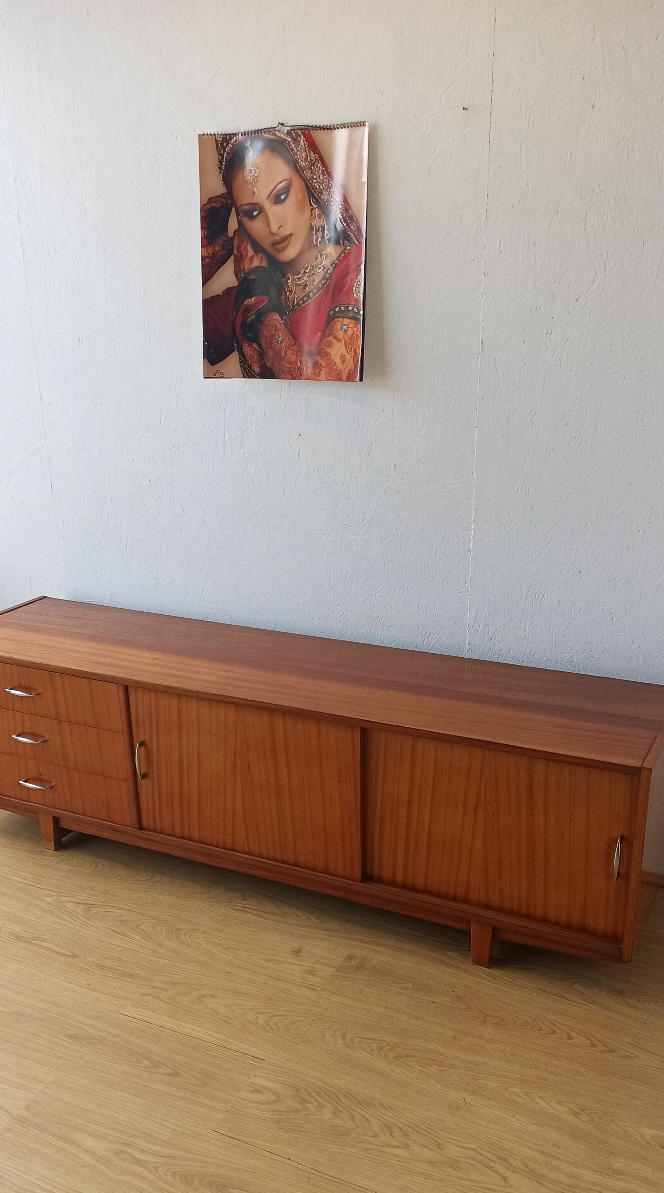 Vintage lowboard with drawers and shelves, 1970