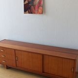 Vintage lowboard with drawers and shelves, 1970