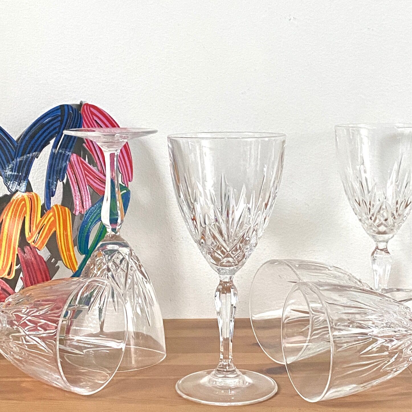 Service of 6 crystal glasses
