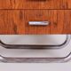Bauhaus Writing Desk in Oak and Chrome by R. Slezák, Czech, 1930s