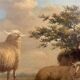 Arthur de waerhert (1881-1944). "sheep", pair of oils on panel.