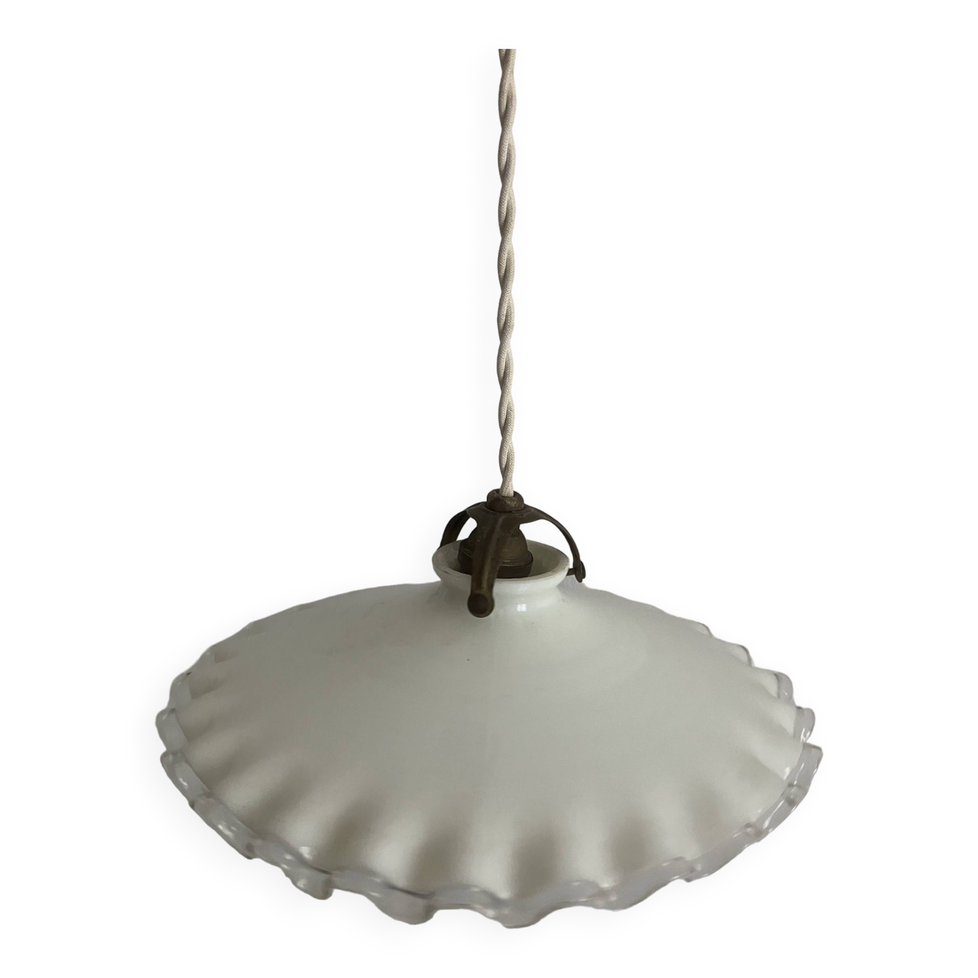 Opaline pendant light, vintage lighting
