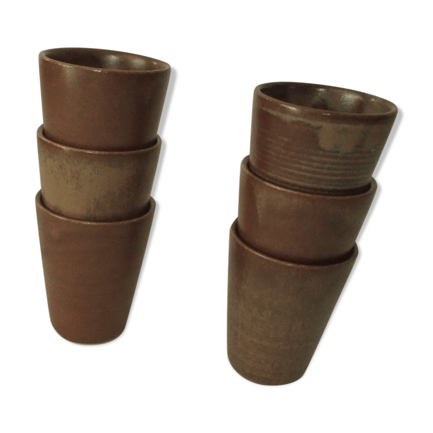 6 glasses digoin france vintage