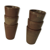 6 glasses digoin france vintage