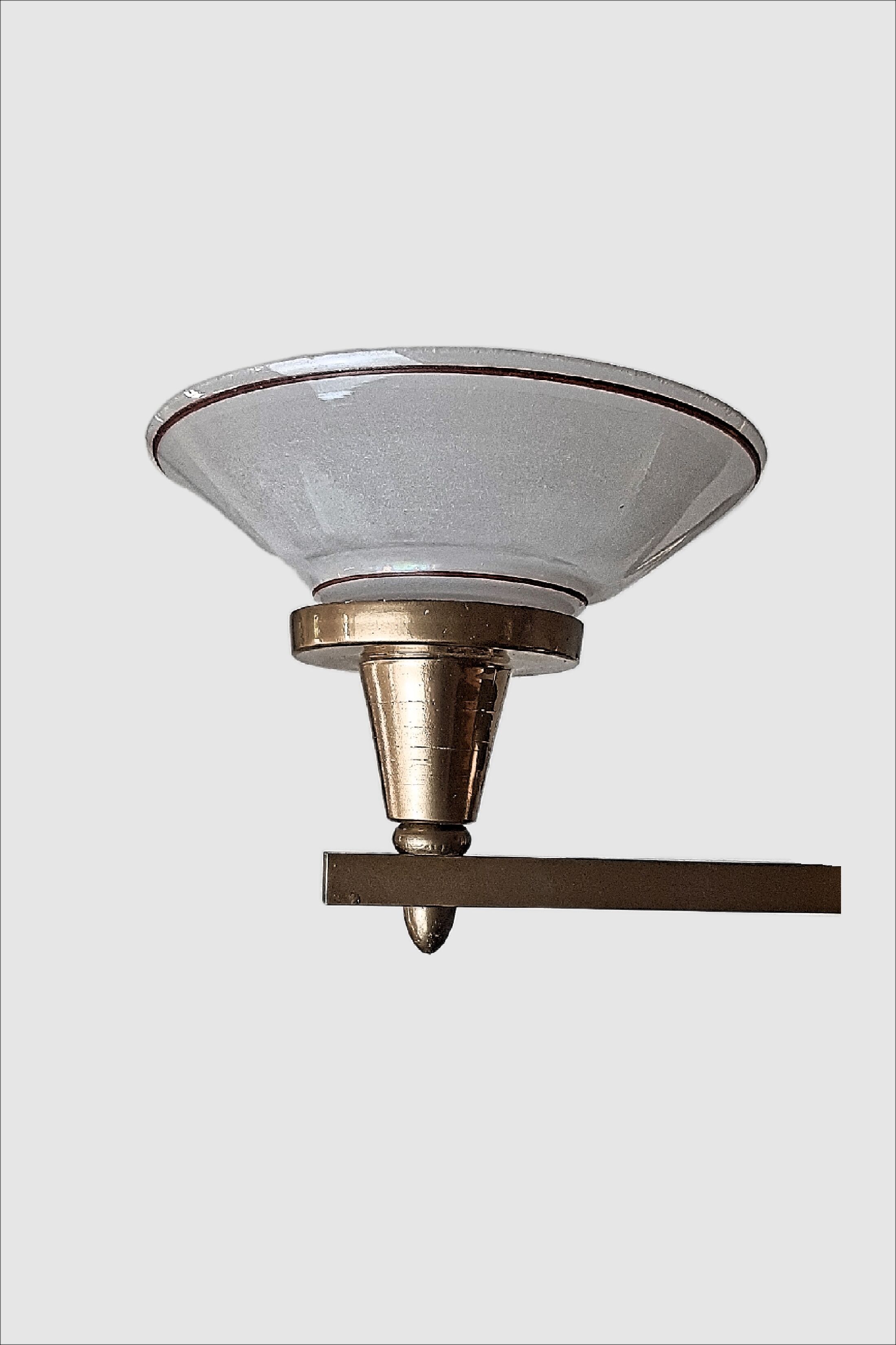 Chandelier Art Deco geometric shape, vintage c 1935