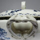 Antique soup tureen 1890-1910 opaque porcelain ironstone Gien Chardons model