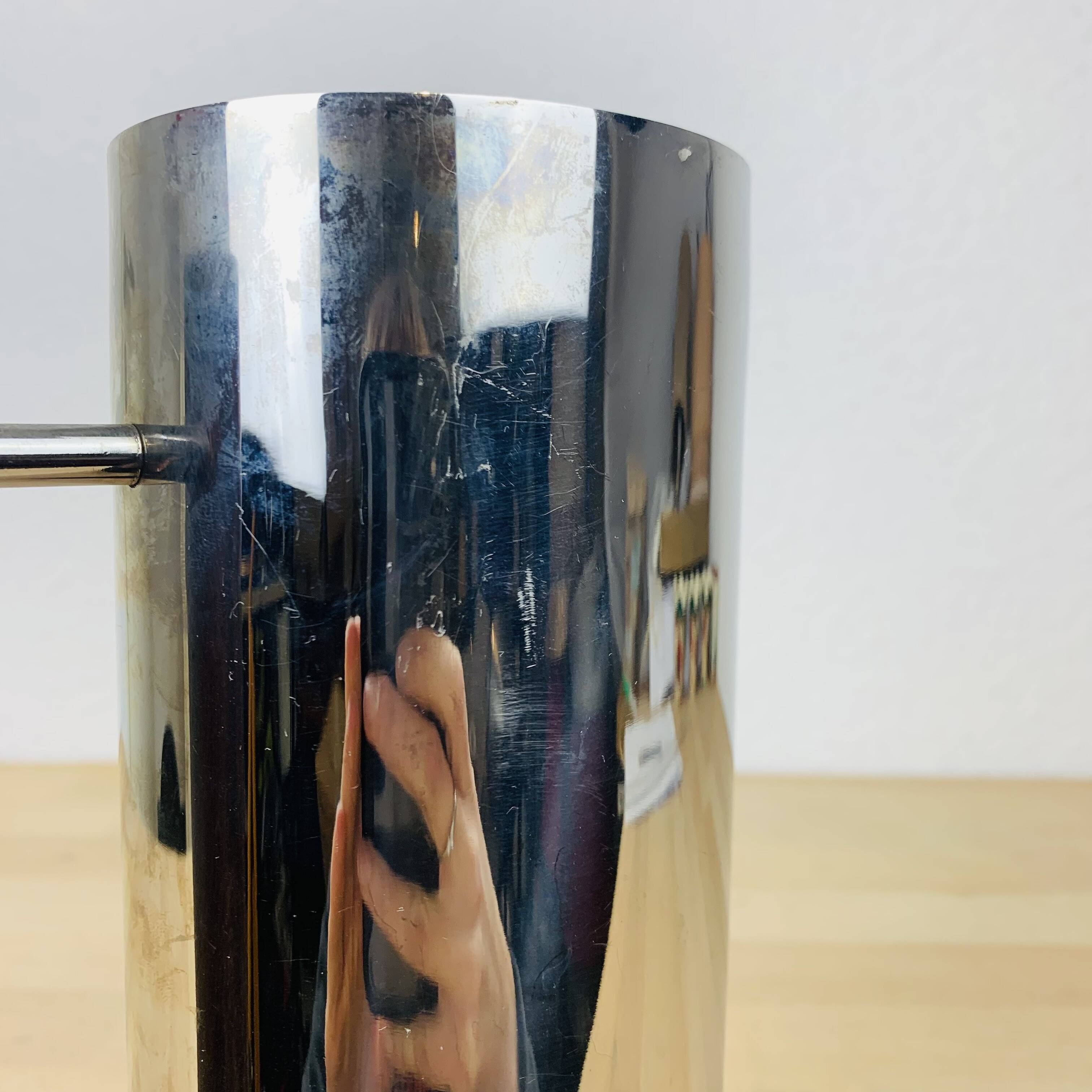 Scandinavian pitcher by Guy Degrenne stainless steel and wood