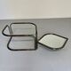 Vintage tubular coffee table with glass top, Italian design Morex, 70s