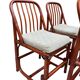 4 chaises bambou et tissu