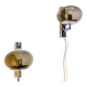 Sciolari, pair of chrome wall lights, smoked glass, Italy, 1970s