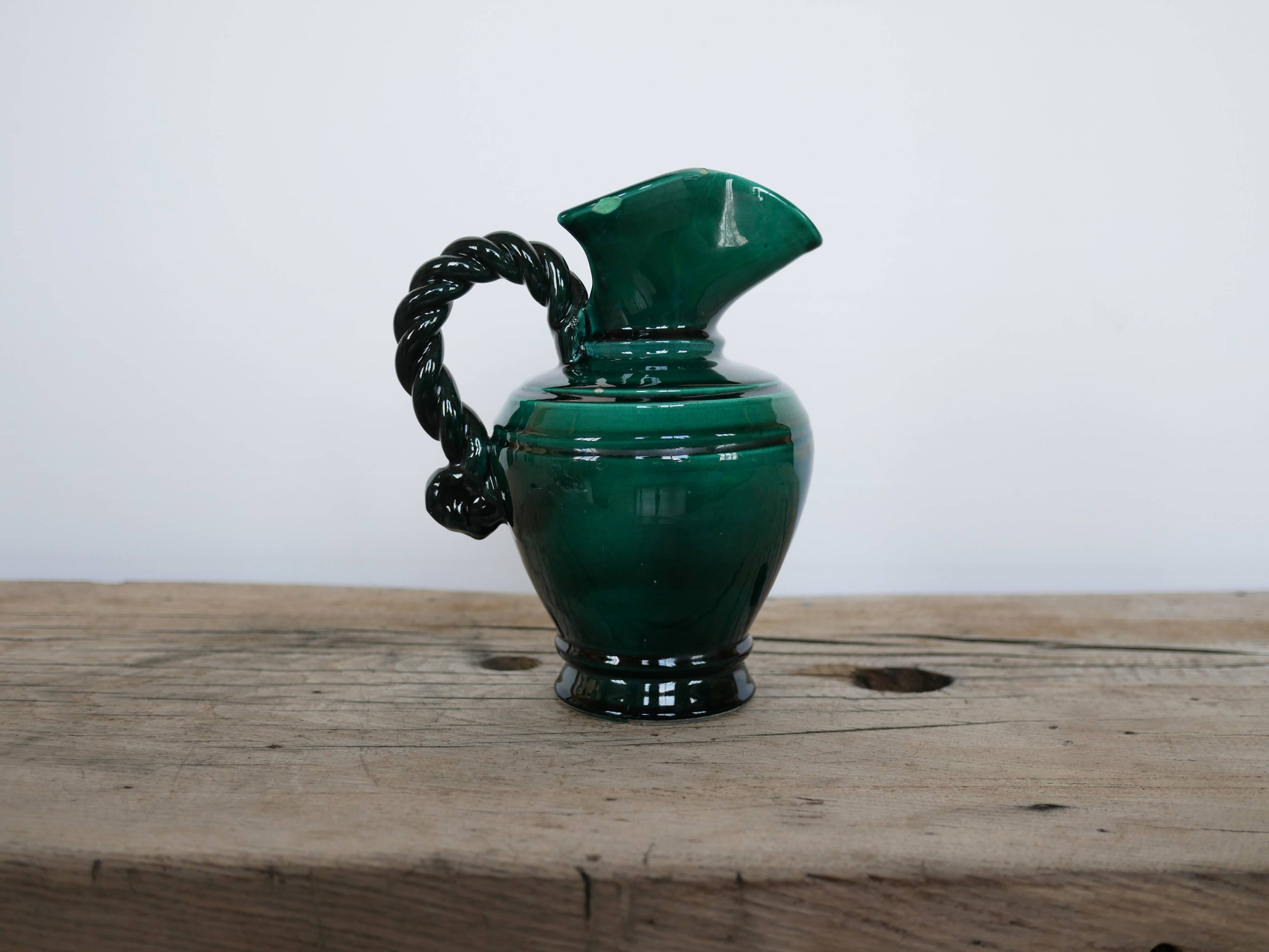 Vintage ceramic vase pitcher by Marius Giuge, Vallauris