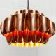 Copper pendant lamp Swiss type 810 modern mid-century by Hans Zender for Temde