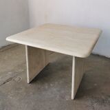 Square travertine coffee table
