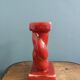 Longchamp twisted burgundy and gold candlestick holder model 1758