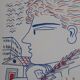 Alekos Fassianos: Olympic Games, winning athlete, signed lithograph.