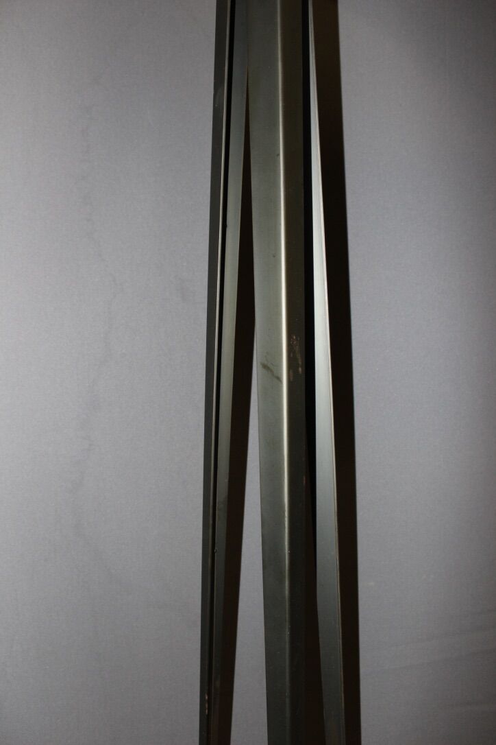 Floor lamp in black lacquered steel around 1980