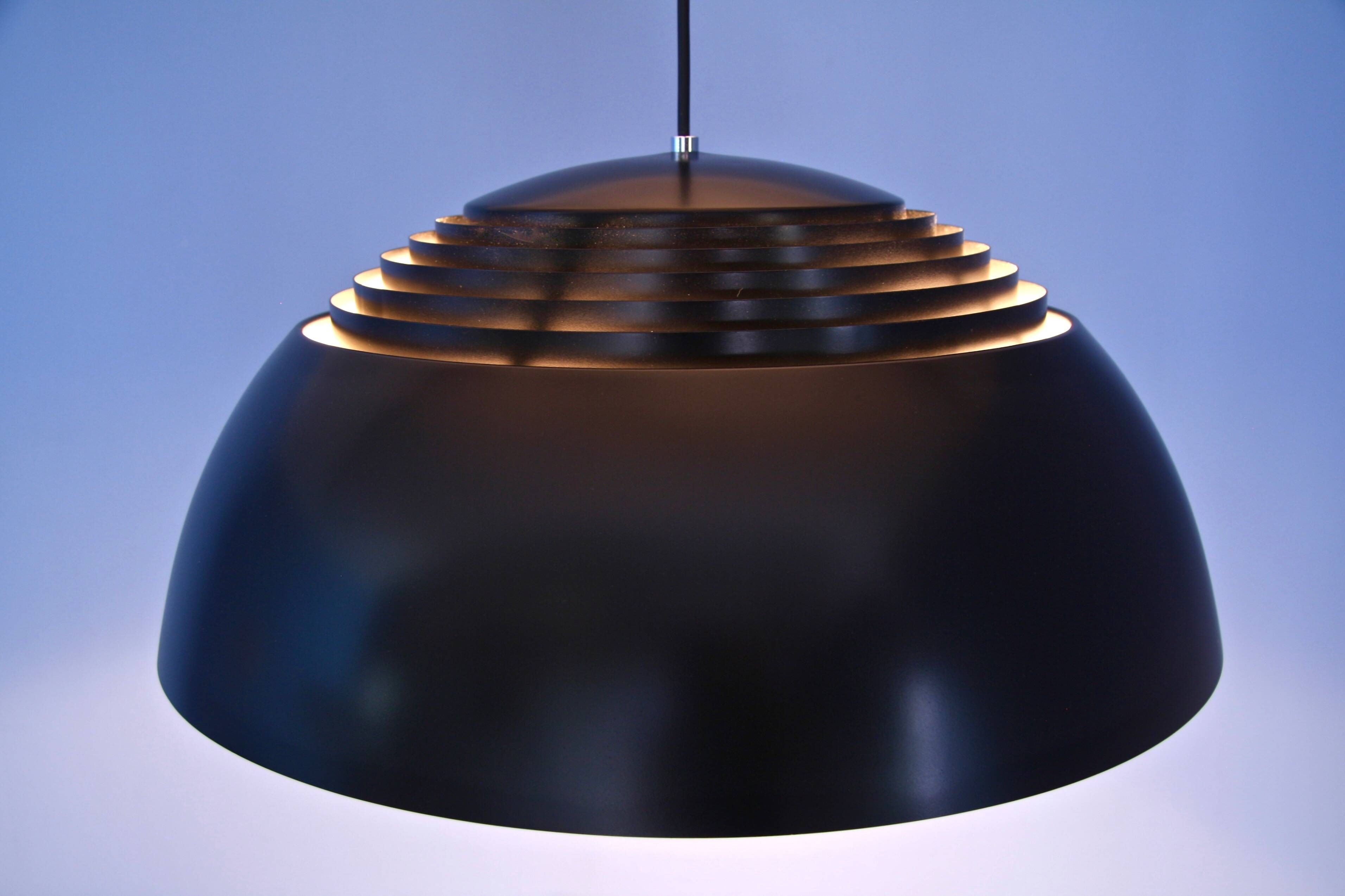 AJ Royal hanging lamp in black by Arne Jacobsen for Louis Poulsen, 1970s