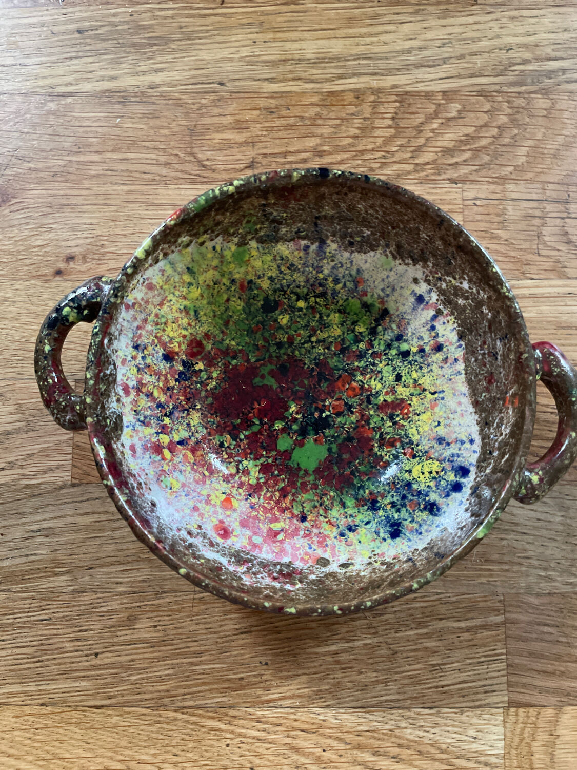 Vintage ceramic bowl signed Morvan