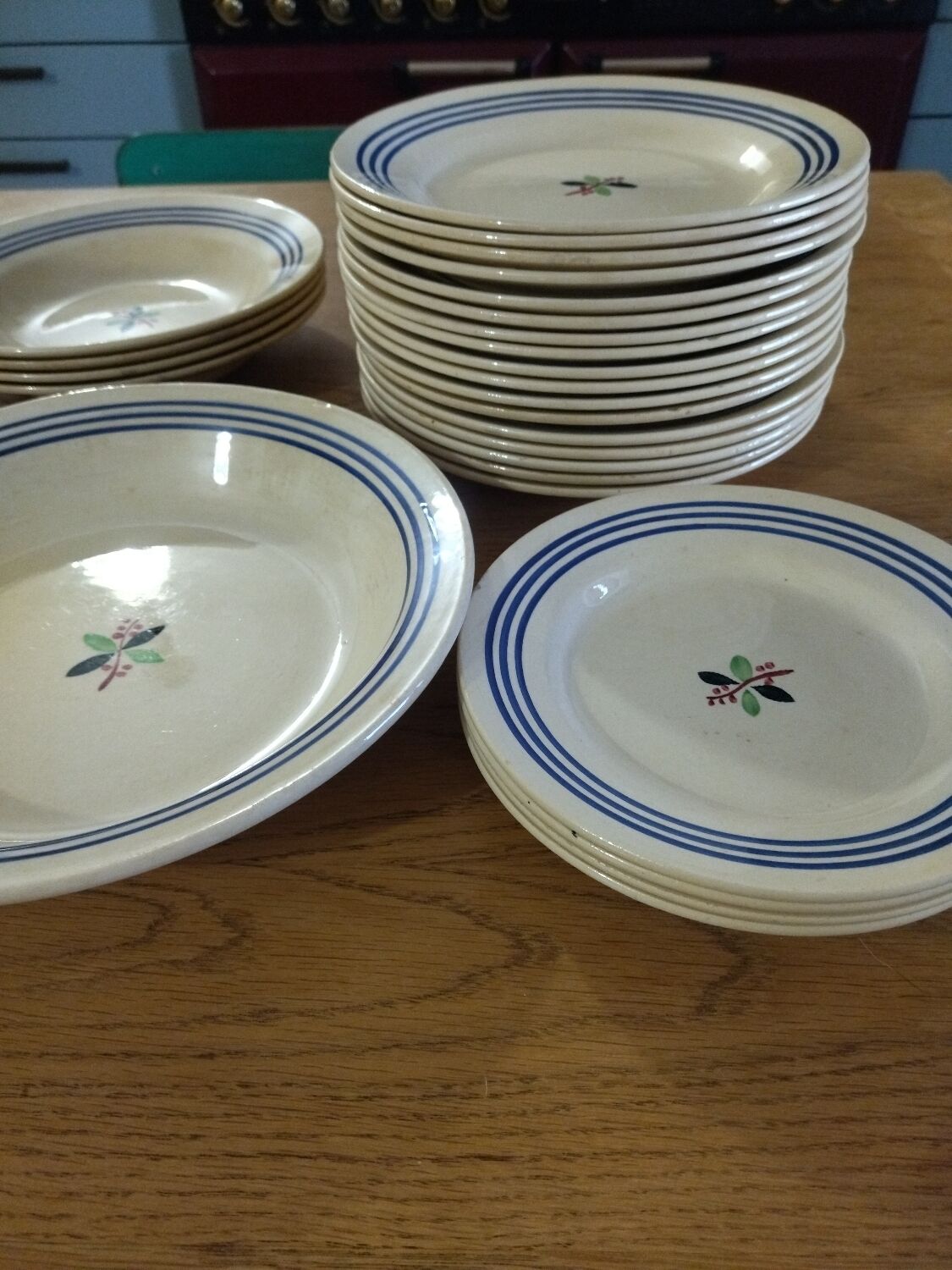 Lot plates of Gien - Model Yvonne