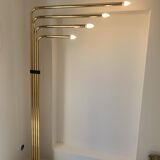 Vintage 1970s adjustable gold floor lamp designed by Goffredo Reggiani