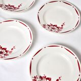 Set de 6 assiettes fleuries creuses