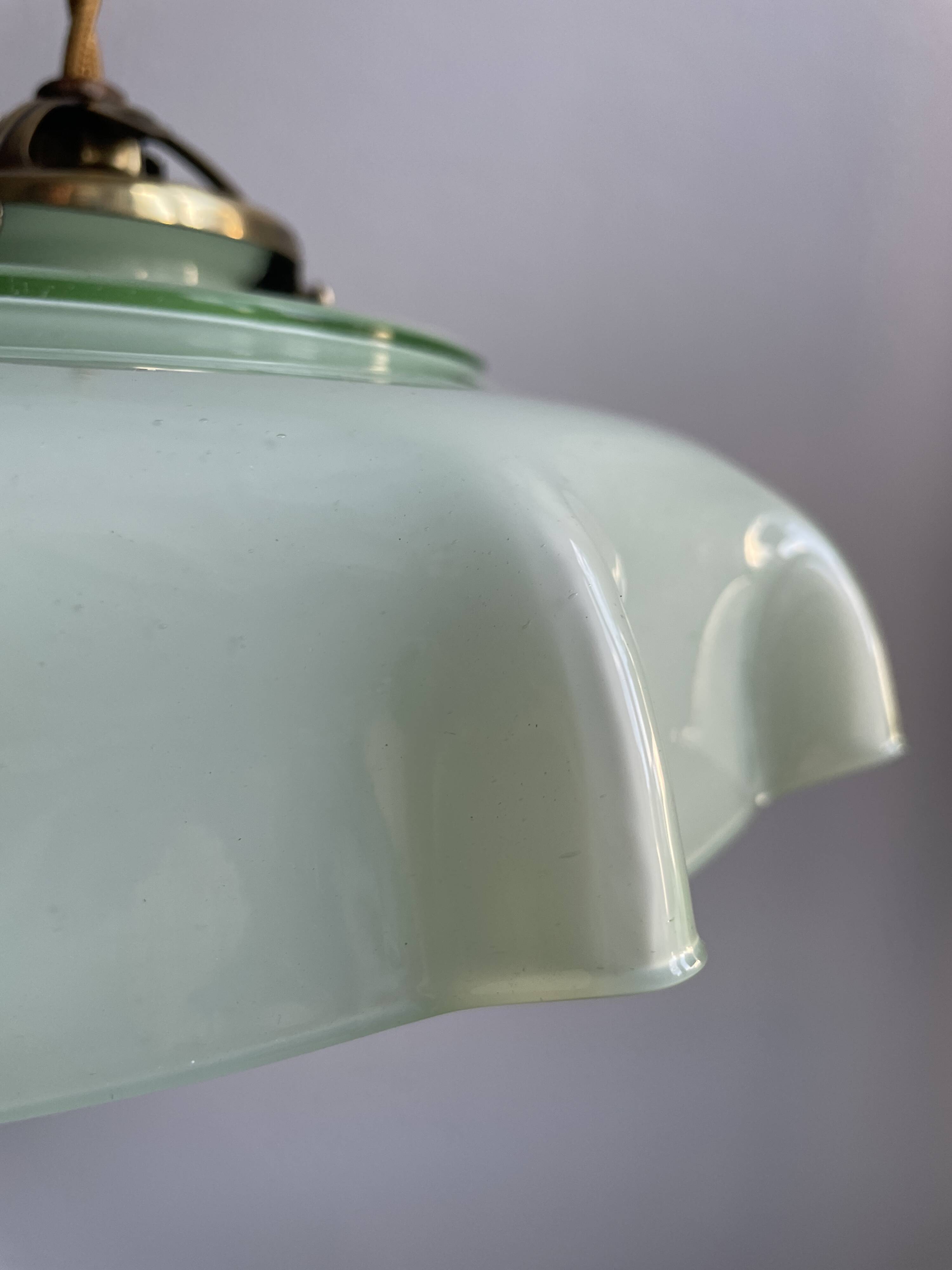 Vintage opaline pendant light