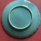 Set of 6 Barbotine Plates Sarreguemines Turquoise - Birds & Fruit