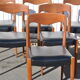 Lot of 6 scandinavian chairs in teak and skai 60