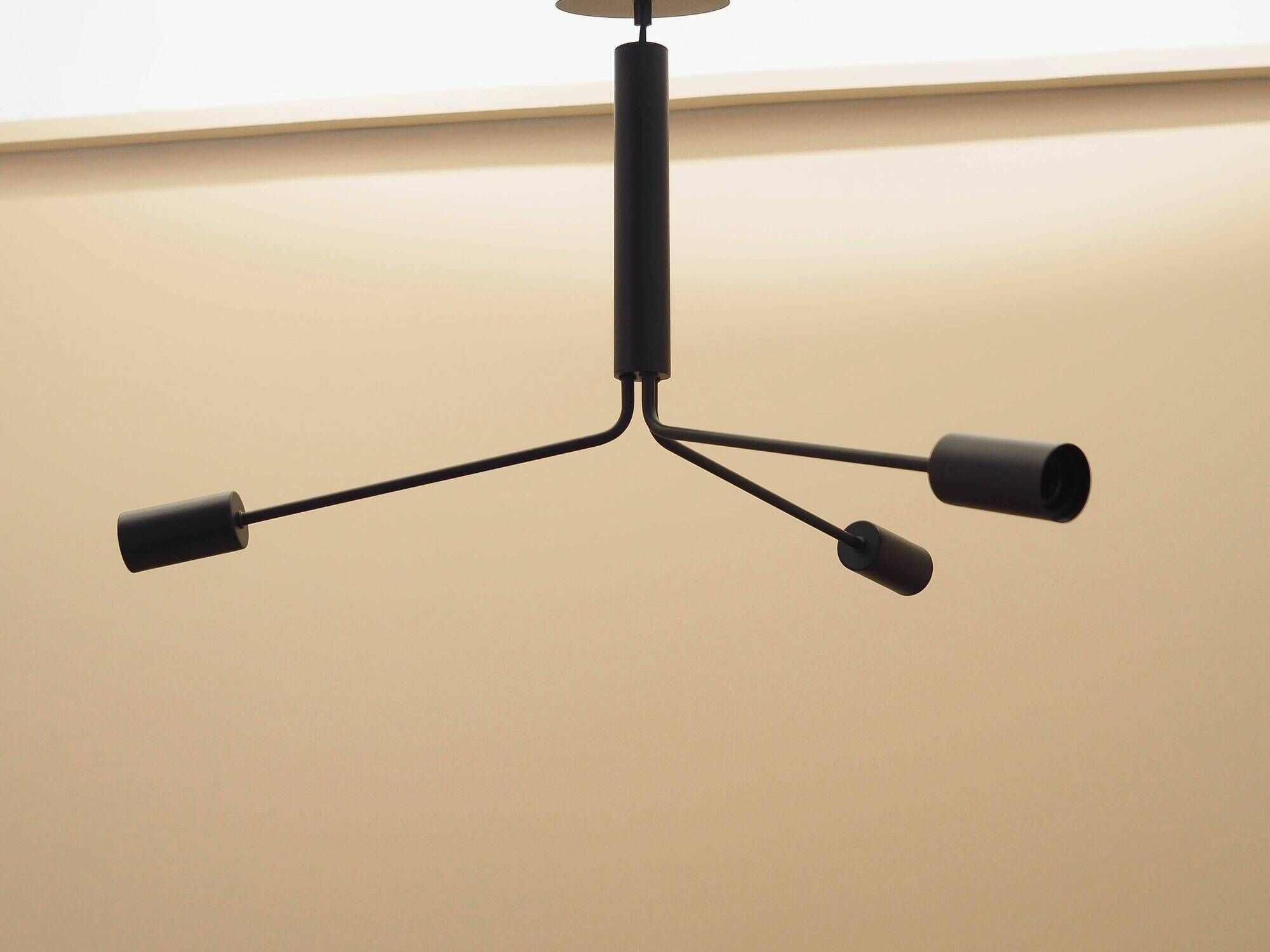 Frandsen pendant lamp black metal three arms 2000s