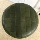 Vintage leather patchork pouf from the 70s