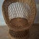 Set of 2 vintage rattan armchairs