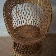 Lot de 2 fauteuils rotin vintage