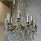 golden bronze chandelier in Louis XVI style