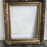 Large frame XIX gilded leaf height 100cm width 86cm