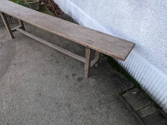Old farm bench