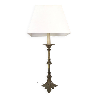 High brass table lamp
