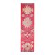 1970s vintage Turkish hand-knotted wool cotton pink runner rug 80x289