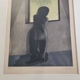 Michel Mathonnat, A Wait So Long, Signed etching, 63 x 77 cm