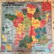 School map of france agriculture & livestock and administrative france 50s-60s