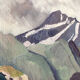 Oil painting landscape mountain 1938