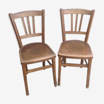 Pair of vintage Luterma bistro chairs