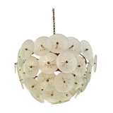 Veca ceiling lamp floral model gold structure, italy 1980s