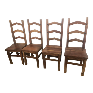 Lot de 4 chaises en teck