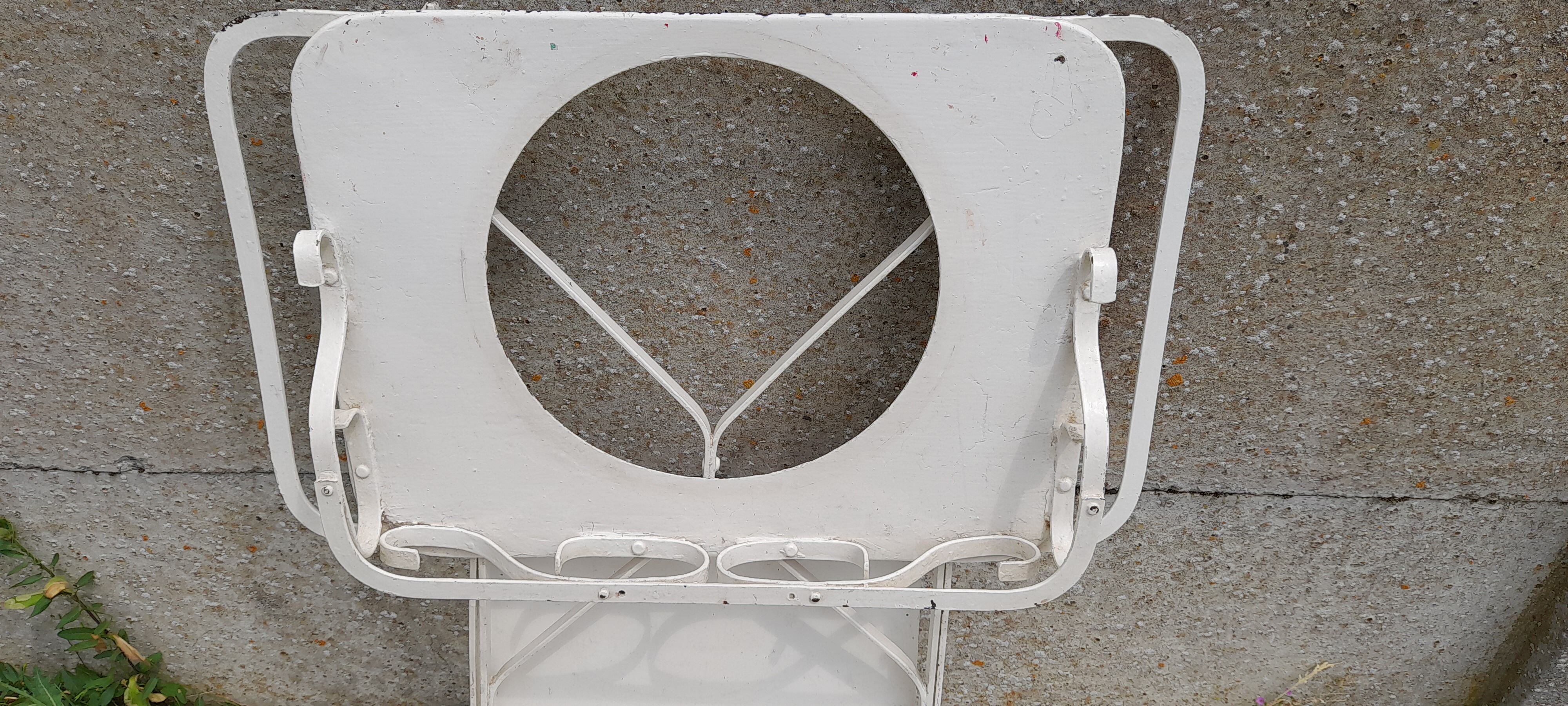 Folding metal vanity cabinet