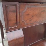 Console in mahogany veneer and marble