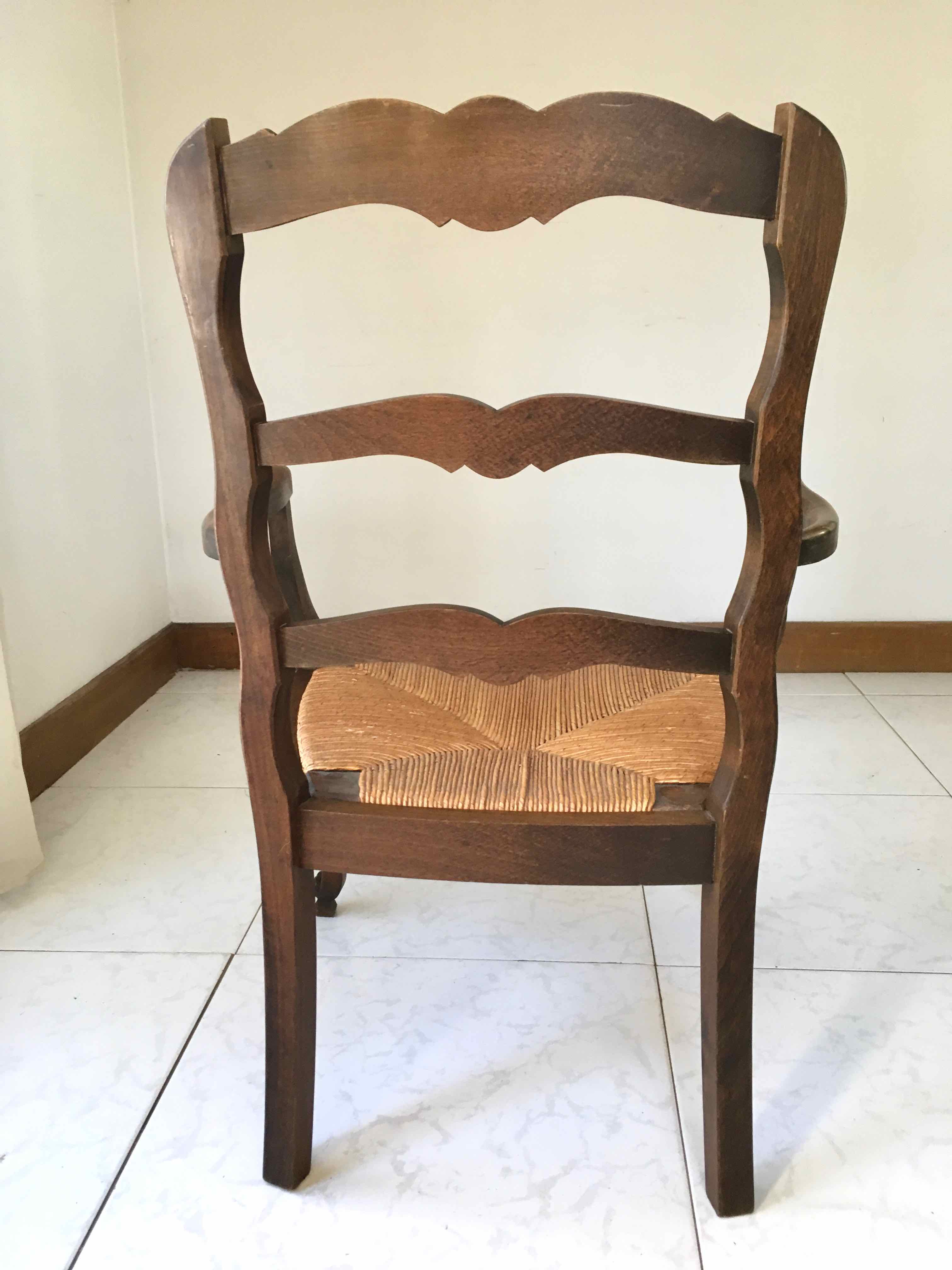 Pair of Provencal mulched armchairs Louis XV style