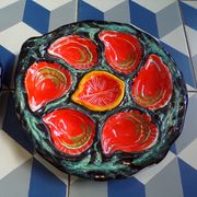 Duo of oyster plates by Gabriel Fourmaintraux
