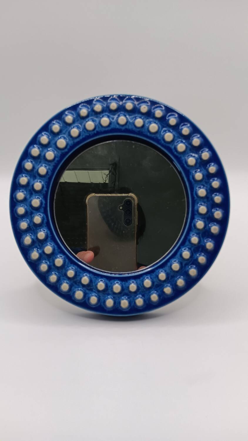 “Kuli” Ceramic Mirror by Britt Louise Sundell for Gustavsberg